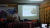 Monsieur Paul Delaunois en train de faire sa présentation sur la malnutrition dans la bande sahélienne 