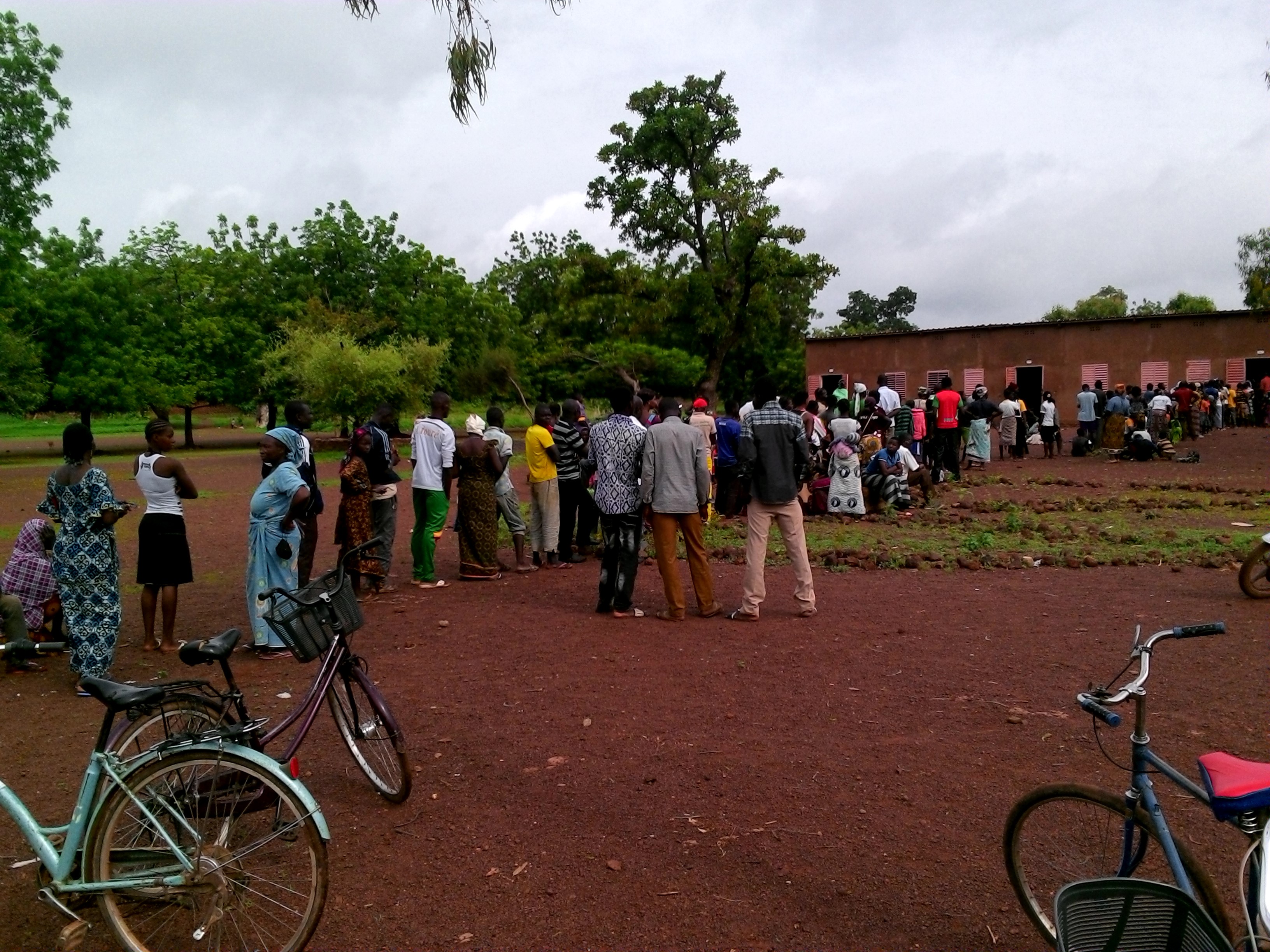 File indienne des bénéficiaires.