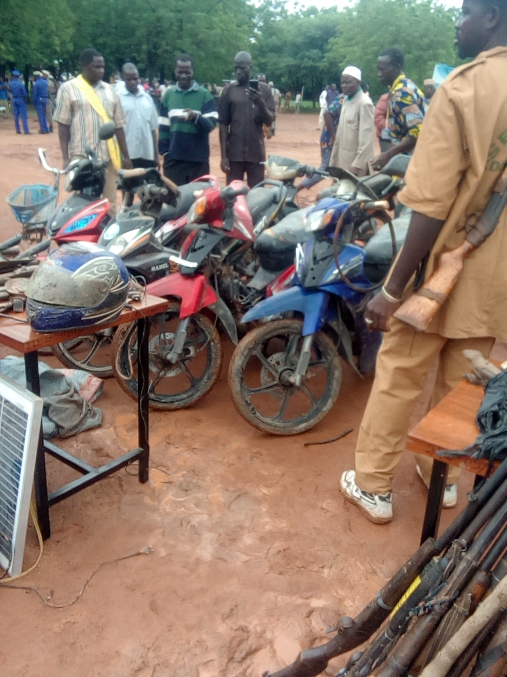 Butin saisi des mains des malfrats.