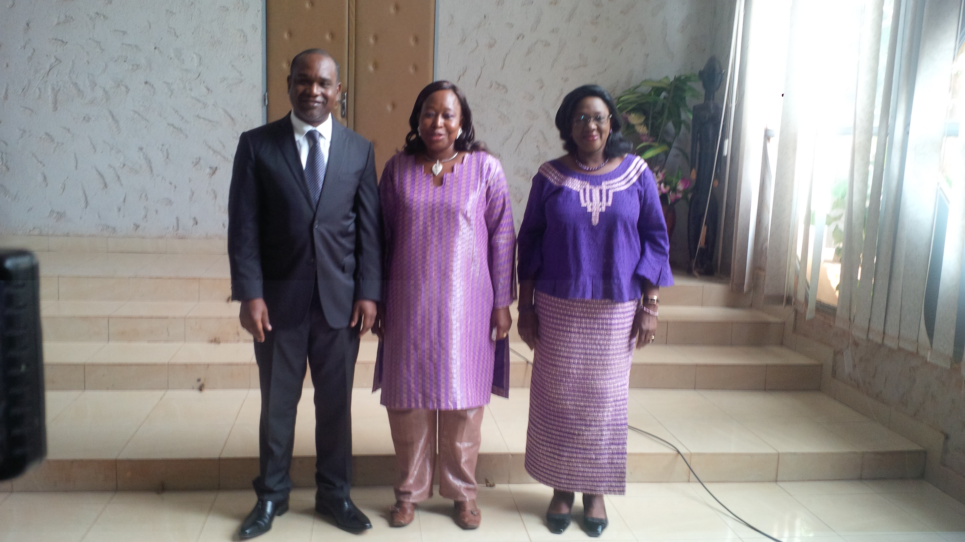 Le ministre Alpha Barry, Mme Minata Samaté/Sessouma, la ministre déléguée Mme Madame Rita Solange Agneketom/Bogoré