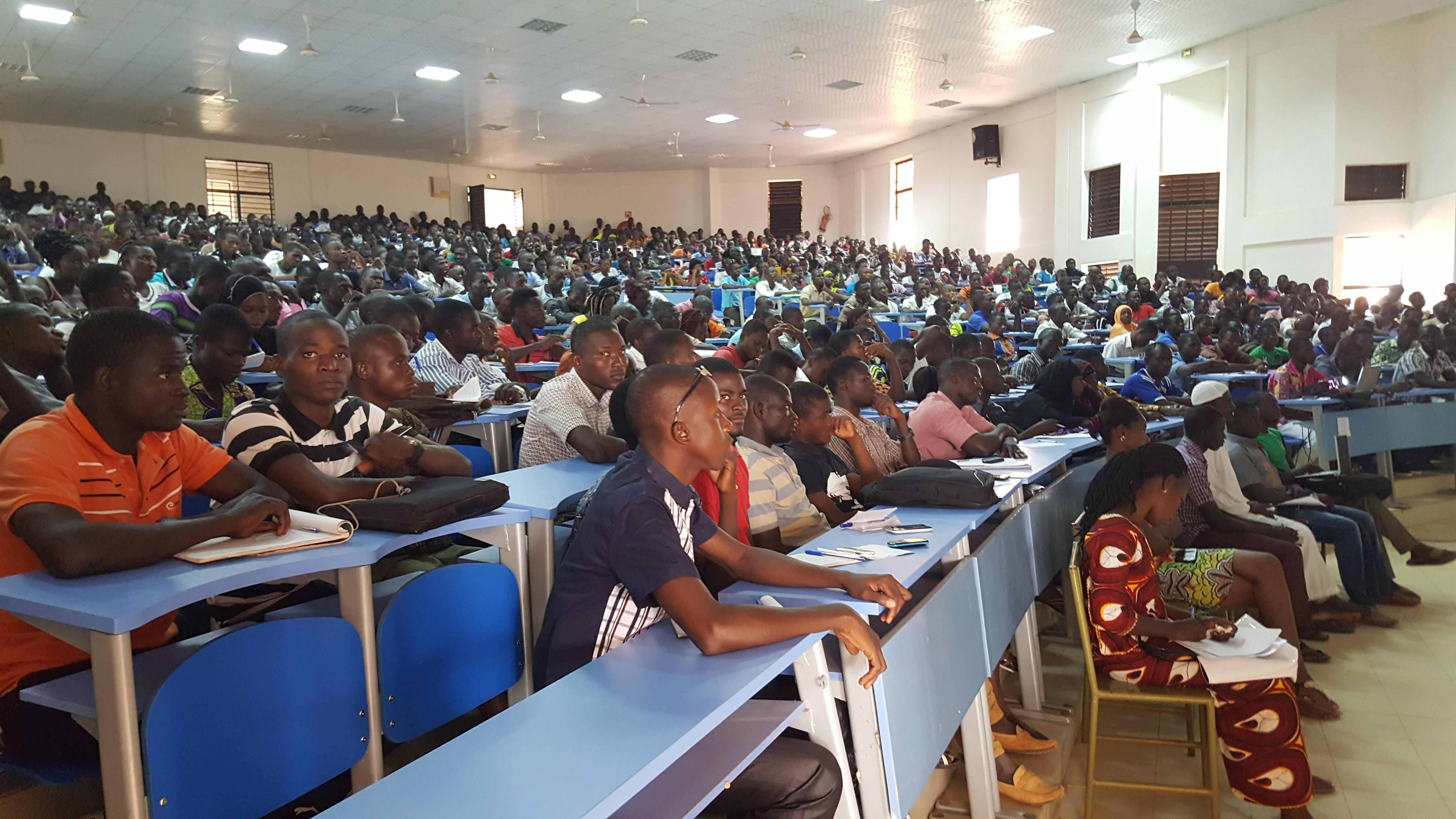 Les étudiants de l'université de Koudougou.